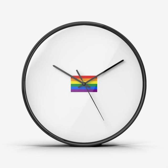 Gay Pride Wall Clock Silent Non Ticking Quality Quartz eBay