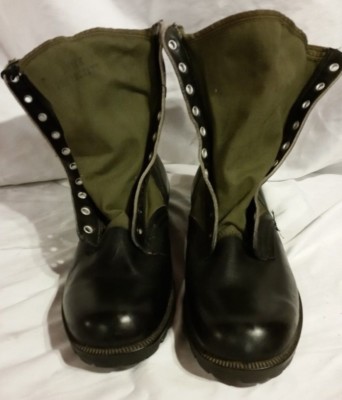 1960S BATA VIETNAM SPIKE PROTECTIVE GREEN JUNGLE BOOTS 13  display picture 1
