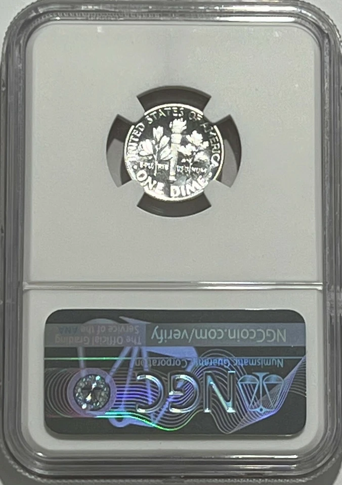 1950 NGC PF65 Cameo Proof Roosevelt Dime 10c Portrait Label - Image 2 of 3