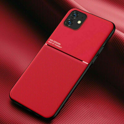 For iPhone 13 12 11 Pro Max XR XS X 7 8+ Shockproof Rubber Leather Magnetic Case