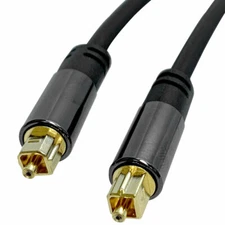 6 Ft Optical Digital Audio Fiber Optic Toslink Male Cable for Gaming & HD Audio