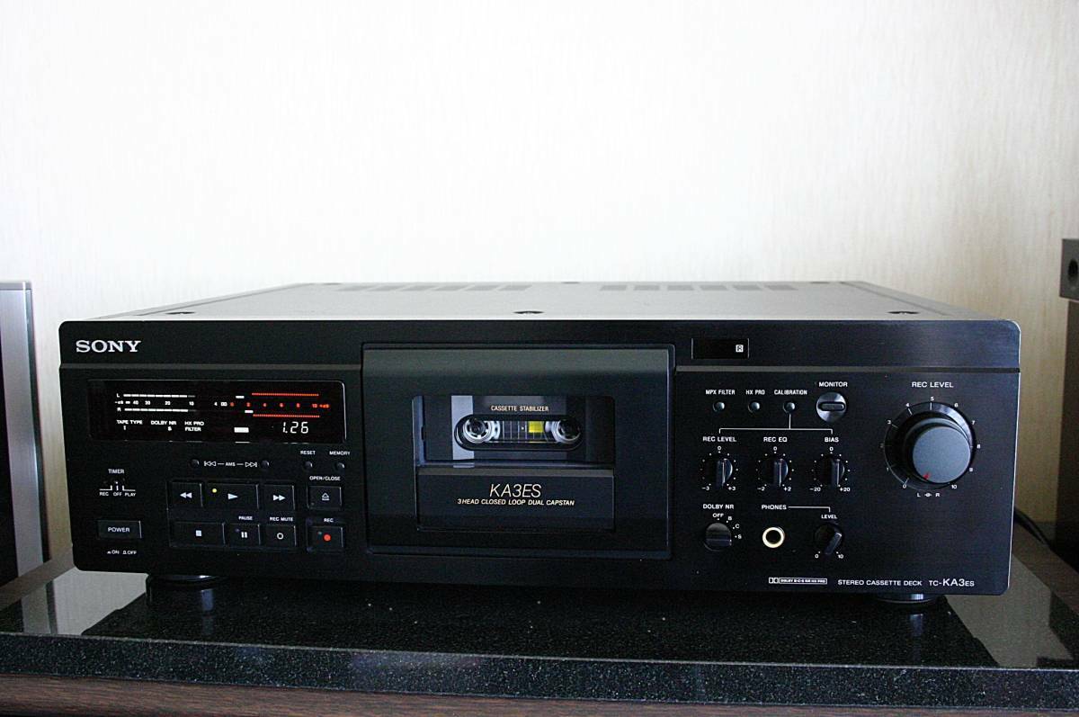 Sony TC-KA3ES Black Cassette Deck 4 Track 2 Channel AC 100V