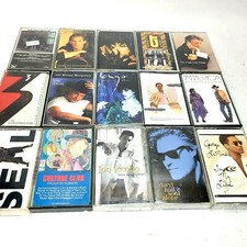 Vintage Audio Music Cassette Tape Lot of 15 Random set Home room D cor Display