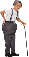 Forum Novelties Old Elderly Man Uncle Bert Child Costume Small 4-6 Includes Wig!