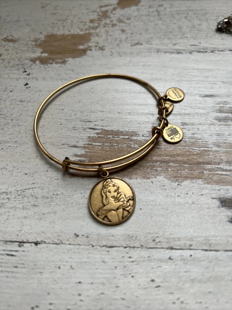 Disney Alex Ani Belle Beauty and The Beast Charm Bracelet Bangle