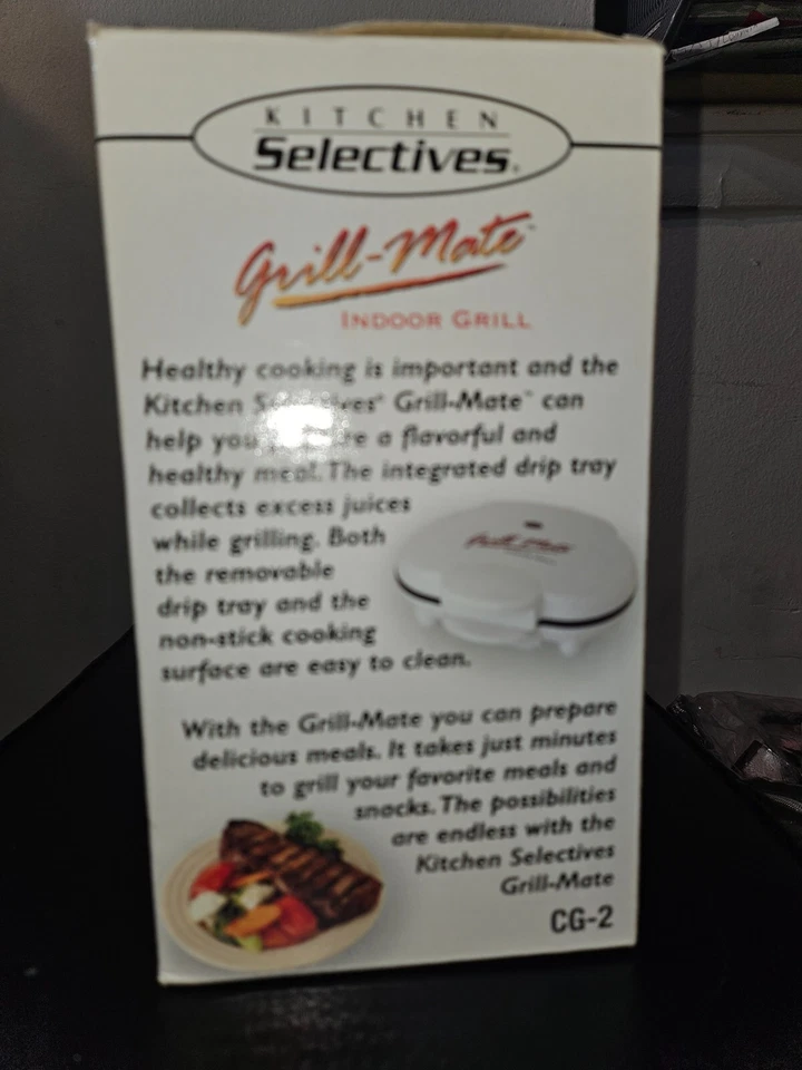 Kitchen Selective Grill-Mate Parrilla Interior Antiadherente Funciona con Caja ¡Envío Rápido! Foto 2 de 3