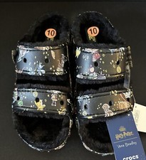 Vera Bradley Crocs Sandals Wizarding World Harry Potter Fur Lined Slides Men 10