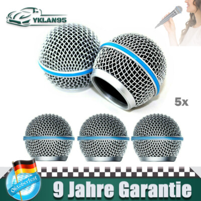 Metall Mikrofon Mesh Köpfe mit Schwamm für Shure Beta58A PGX4 PGX24 SLX4
