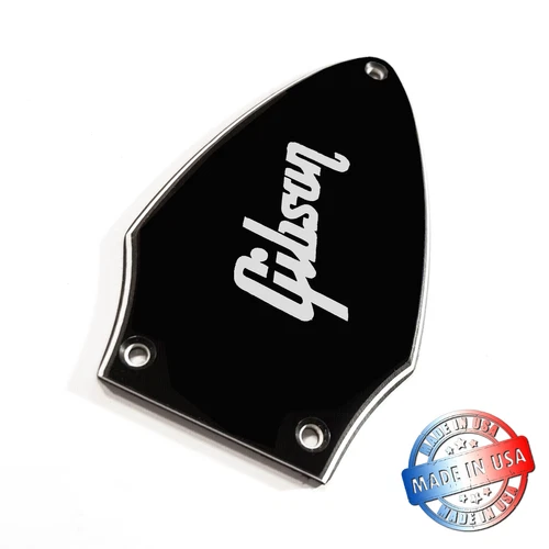 New Black/White/Black 3 Ply Truss Rod Cover for Gibson Flying V + White Decal
