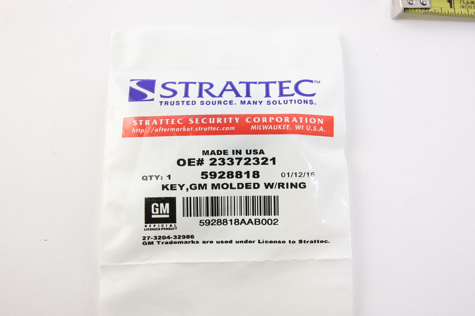 OEM GM 23372321 Key Door Ignition Lock key Blank Uncut Strattec 
