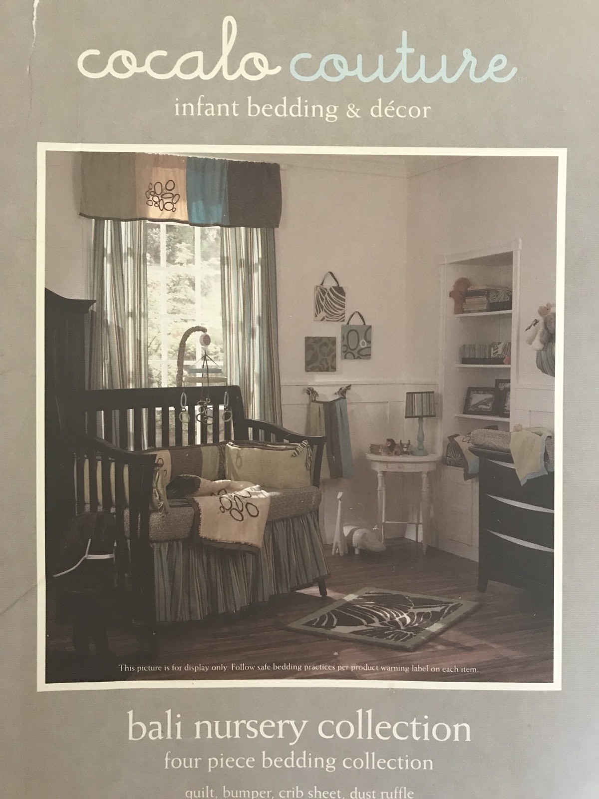 CoCalo Couture Baby Bali Crib Bedding, Lamp, Changing Pad Cover, Mobile