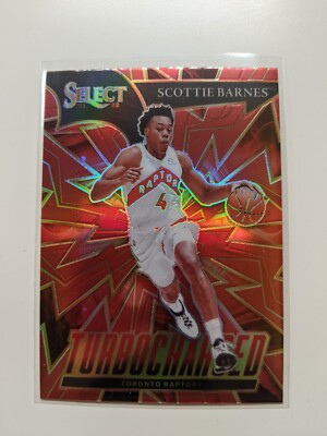  2021-22 Select Scottie Barnes Red SILVER PRIZM Turbocharged Rookie RC SP 
