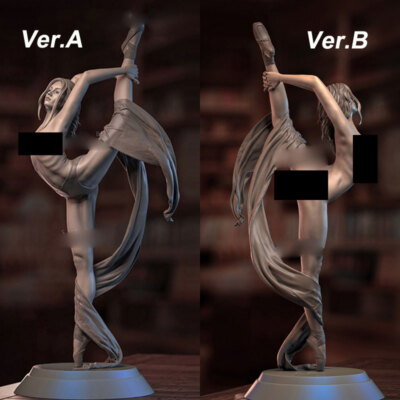 Ballet Dancer Venturi 3D Print Figure Model Kit Unpainted Unassembled Garage Kit