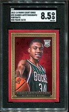 2013-14 Giannis Antetokounmpo Rookie Card Court Kings Portraits Red /25 SGC 8.5 