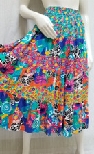 NOS VTG Y2k Chaus Rayon Maximalist Floral Midi Skirt Boho Hippie Gypsy - XS/S