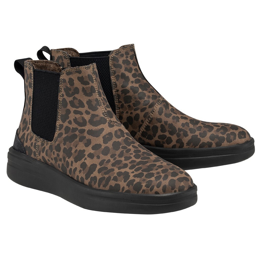 Hey Dude Ladies Vic Grip Leopard Brown 