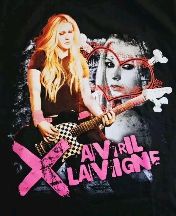 Avril Lavigne Punk Rock T-Shirt Double Sided Medium | eBay