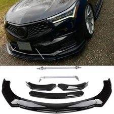 Car Front Bumper Lip Splitter Spoiler Body Kit Glossy Black For Acura MDX RDX