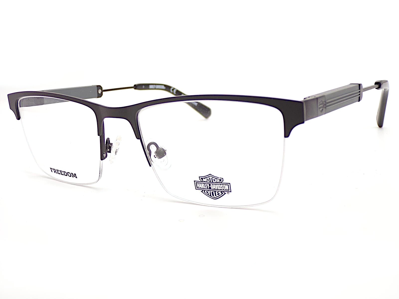 Harley Davidson Glasses Frame Matte Black Semi Rimless RX Spectacles HD9013 002