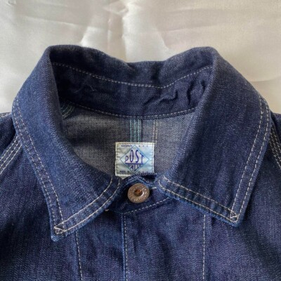 POST O'ALLS Coverall Denim Jacket Indigo Blue Size S Vintage | eBay