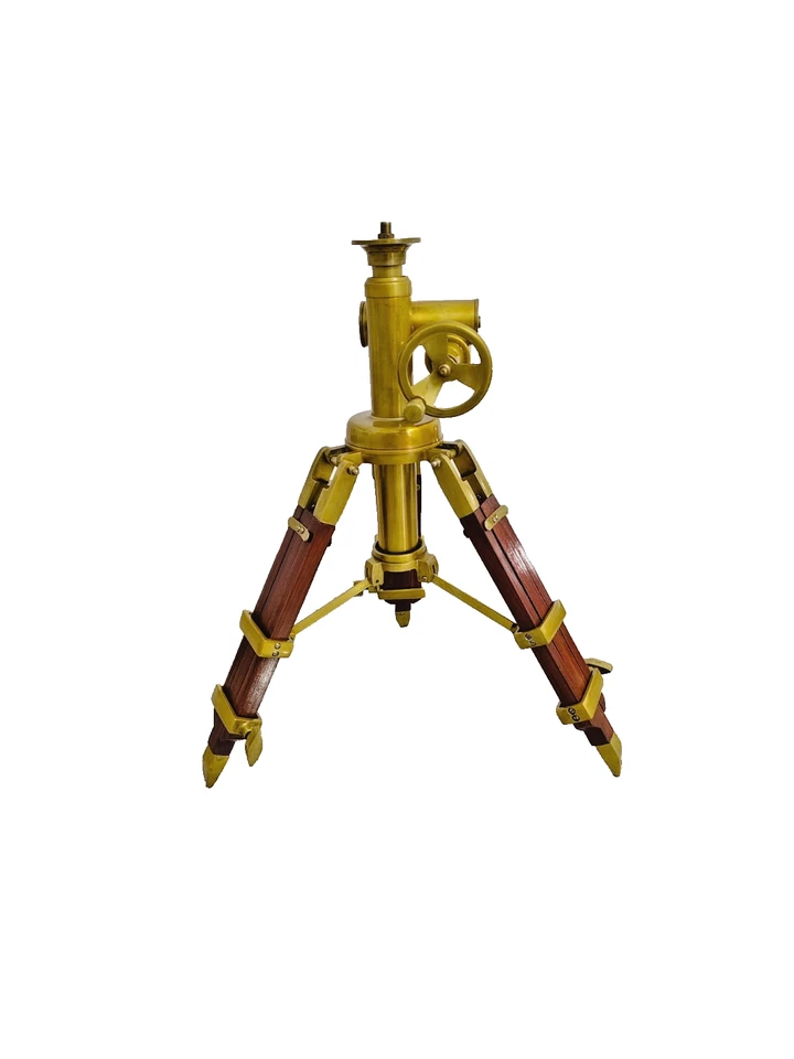 Decorative Aluminium Tripod Stand – Brass Antique Finish Adjustable Lamp Base - Image 2 of 4