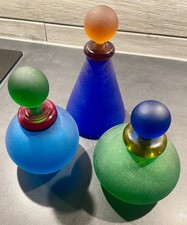 Murano Glas Flacons 3 Stück Set 