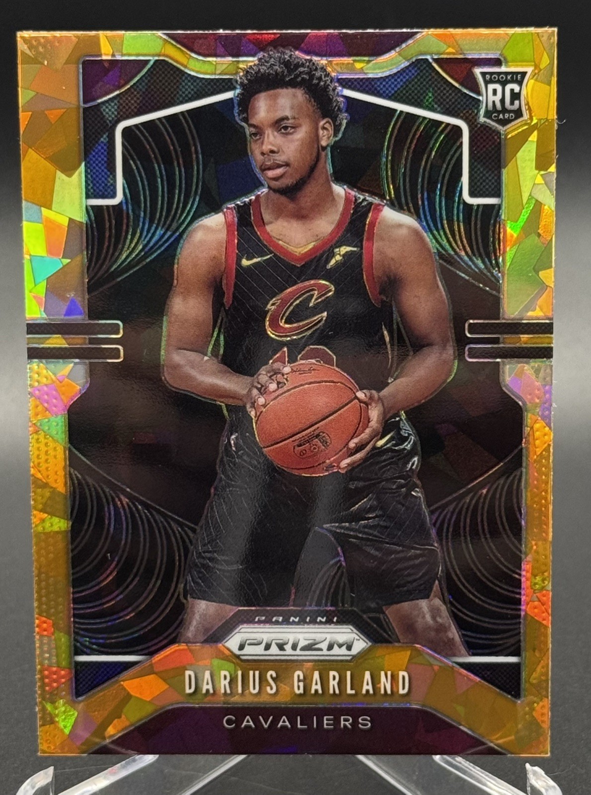 Darius Garland 2019-20 Panini Prizm Orange Cracked Ice RC #288 Cleveland Cavs