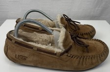 Ugg Dakota Espresso Dark Brown Suede Womens Size 10 Mocassin Slippers Shoes 5612