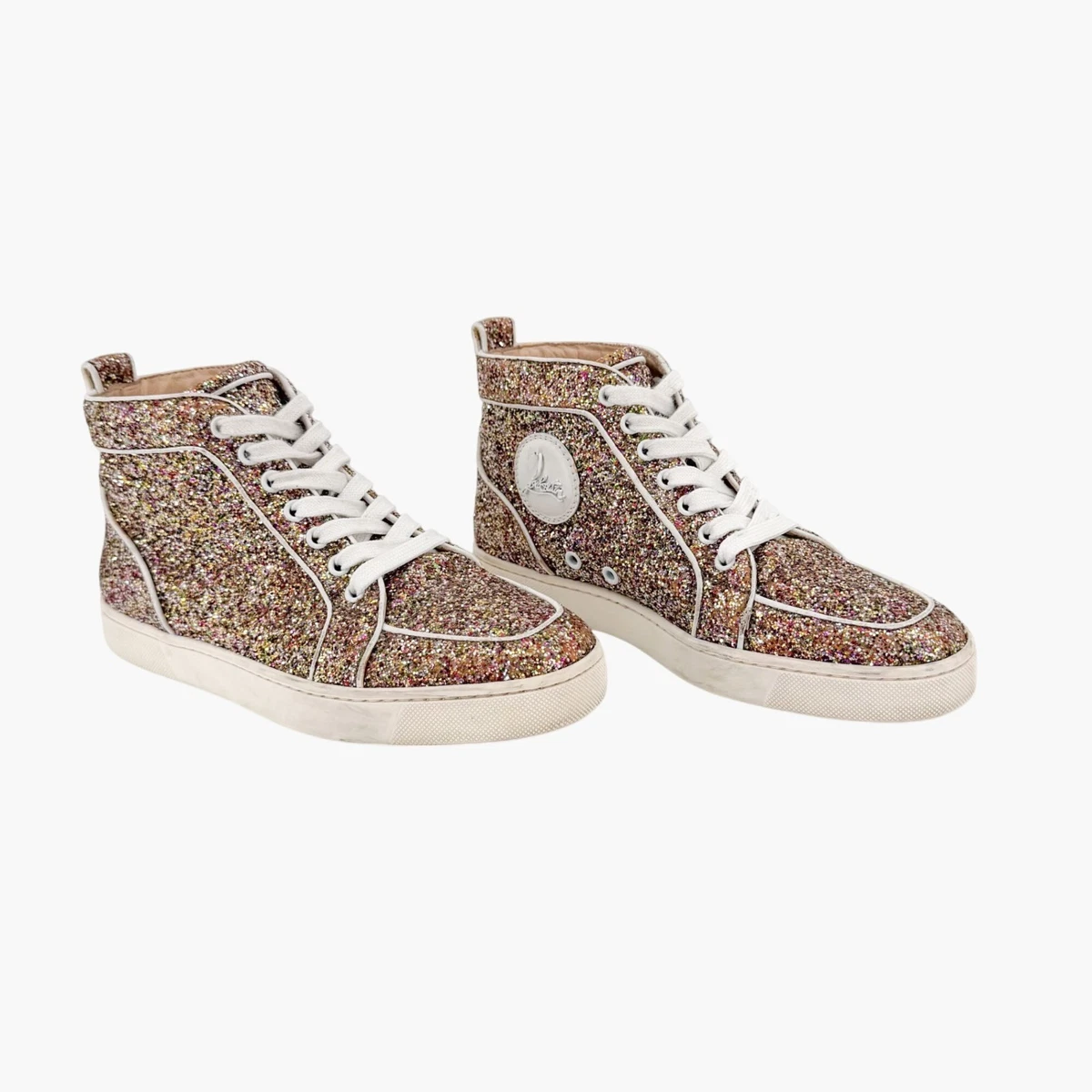 Christian Louboutin Glitter High Top Athletic Shoes for Women for