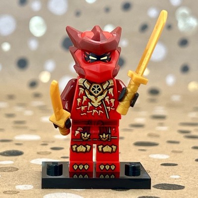 LEGO NINJAGO - Kai Minifigur njo1040 mit 2 Katana Wakizashi Kurzschwert