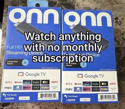 onn 4K Streaming Device, Google TV - Fast Streaming, Ultra HD, 8GB Storage, 2GB