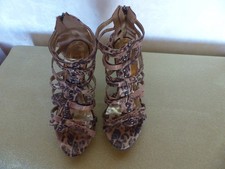 High Heels Pantoletten Leopardenmuster, Gr. 37 gebraucht