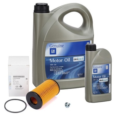 6L ORIGINAL Opel 5W-30 dexos2 Longlife + Ölfilter 1.6 Turbo / SIDI 95526686