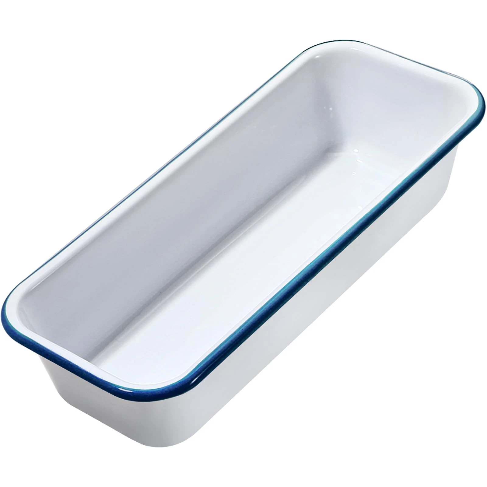 Large Enamel Bread Pan, Long Banana Bread Loaf Pan for Baking, Non-Stick Rect...