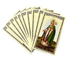 Saint Patrick Holy Card with Irish Blessing on The Back (10 Pack)
