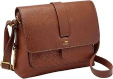 Fossil Kinley Small Leather Crossbody Bag Brown - NEW Women's Purse Cross Body