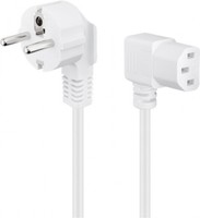 Goobay® Beidseitig Abgewinkeltes KaltgeräTe-Anschlusskabel, 3 M, Weiß