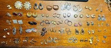 Vintage Costume Fashion Jewelry Earring Lot -...