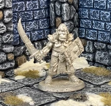 Vintage ORC SWORD & BOARD Dungeons & Dragon metal Ral Partha TSR 1990 OOP BQ25