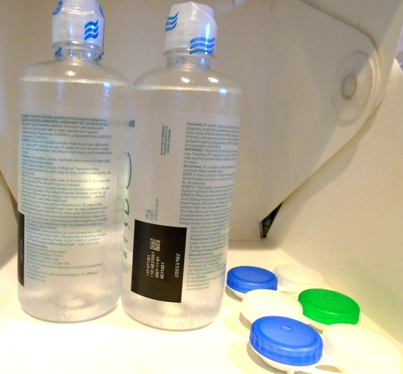 Biotrue Hydration Plus Contact Lens Solution 10oz ea + 3 Cases Exp 2027 2-PACK