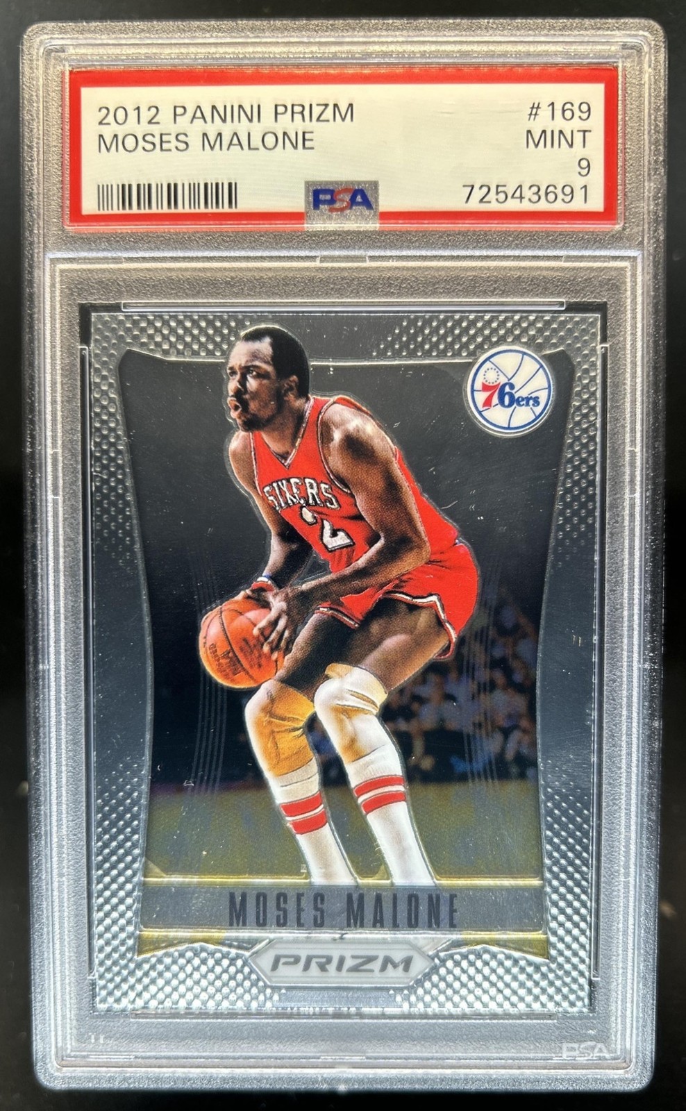 2012-13 Panini Prizm Moses Malone #169 76ers PSA 9