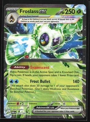 froslass ex pokemon card value Pokmon TCG Paradox Rift 003/182 Holo Double Rare Ability  Evanescent If this Pokmon is in the Active Spot and is Knocked Out Froslass ex 217/182 Paradox Rift