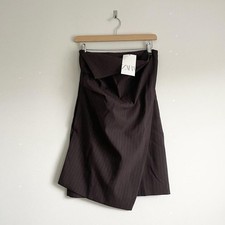 Zara Brown Strapless Striped Mini Dress Size XS BNWT