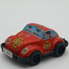 VW Bug fire department chief car vintage Japan tin friction pre owned