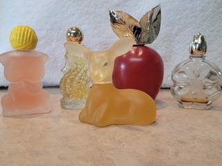 lot of 5 vintage AVON perfumes in collectable decanters figural bottles