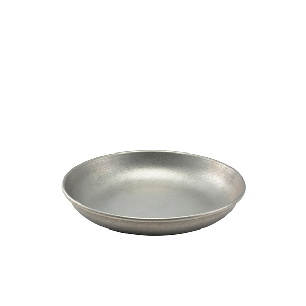 GenWare Stainless Steel Vintage Steel Coupe Plate BBQ Burgers 20cm Pack of 12