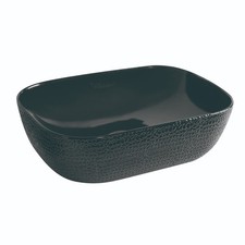 Whitehaus WH71302-F04 Ceramic Sink w/ Embossed Exterior And Smooth Interior