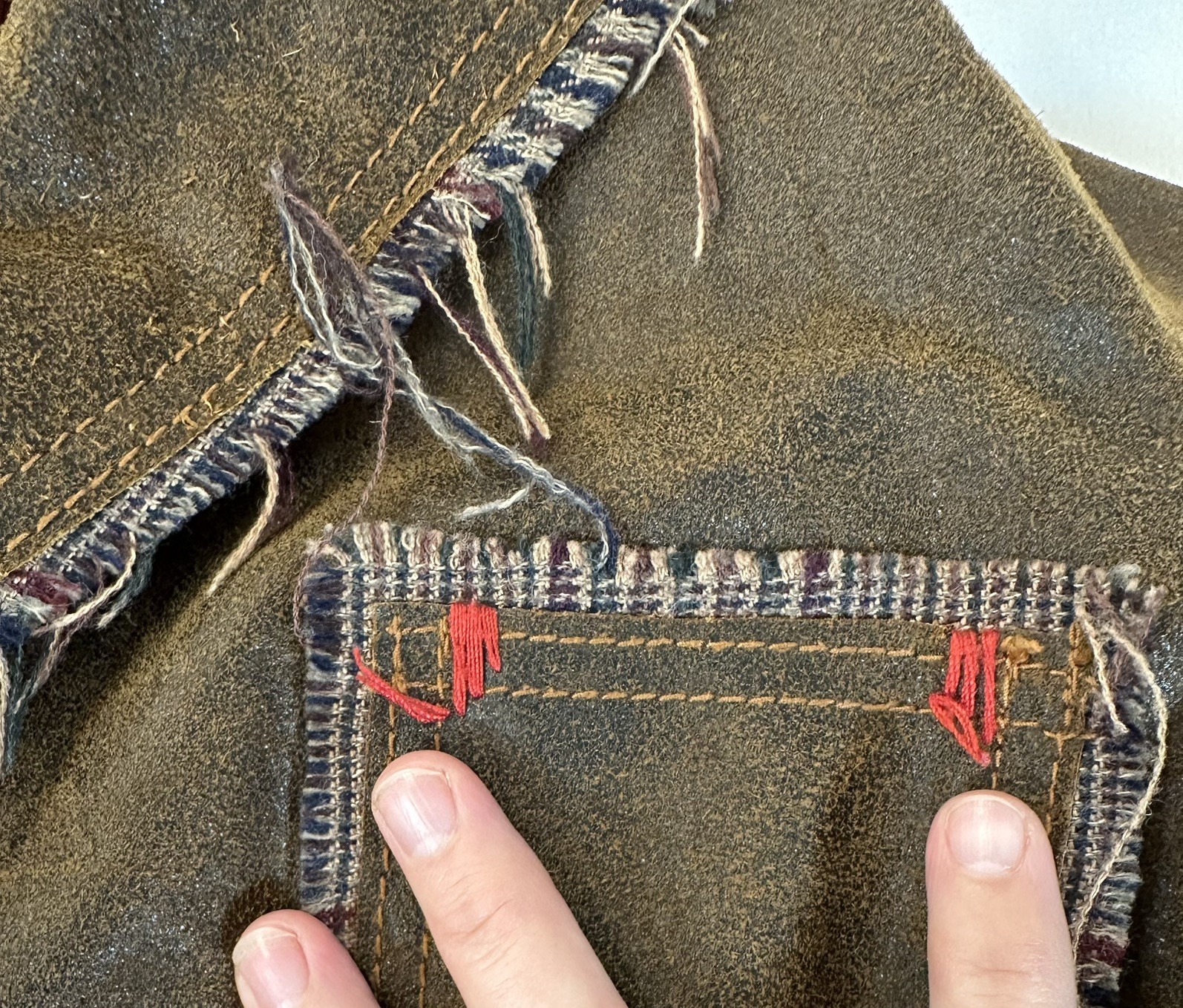 RAW Distressed Leather Blazer Patchwork Design Ra… - image 18