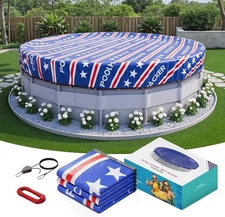 【2025 Upgrade】 21 Ft Winter Pool Cover - 21Ft round above Ground, 4 Foot Overlap