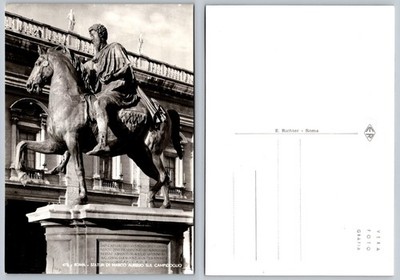 RPPC Rome Italy Marcus Aurelius Equestrian Statue Capitoline Hill E. Richter